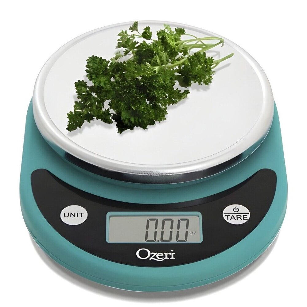 NEW Ozeri ZK 14-T Multifunction Kitchen and Food Scale Rare Teal Color